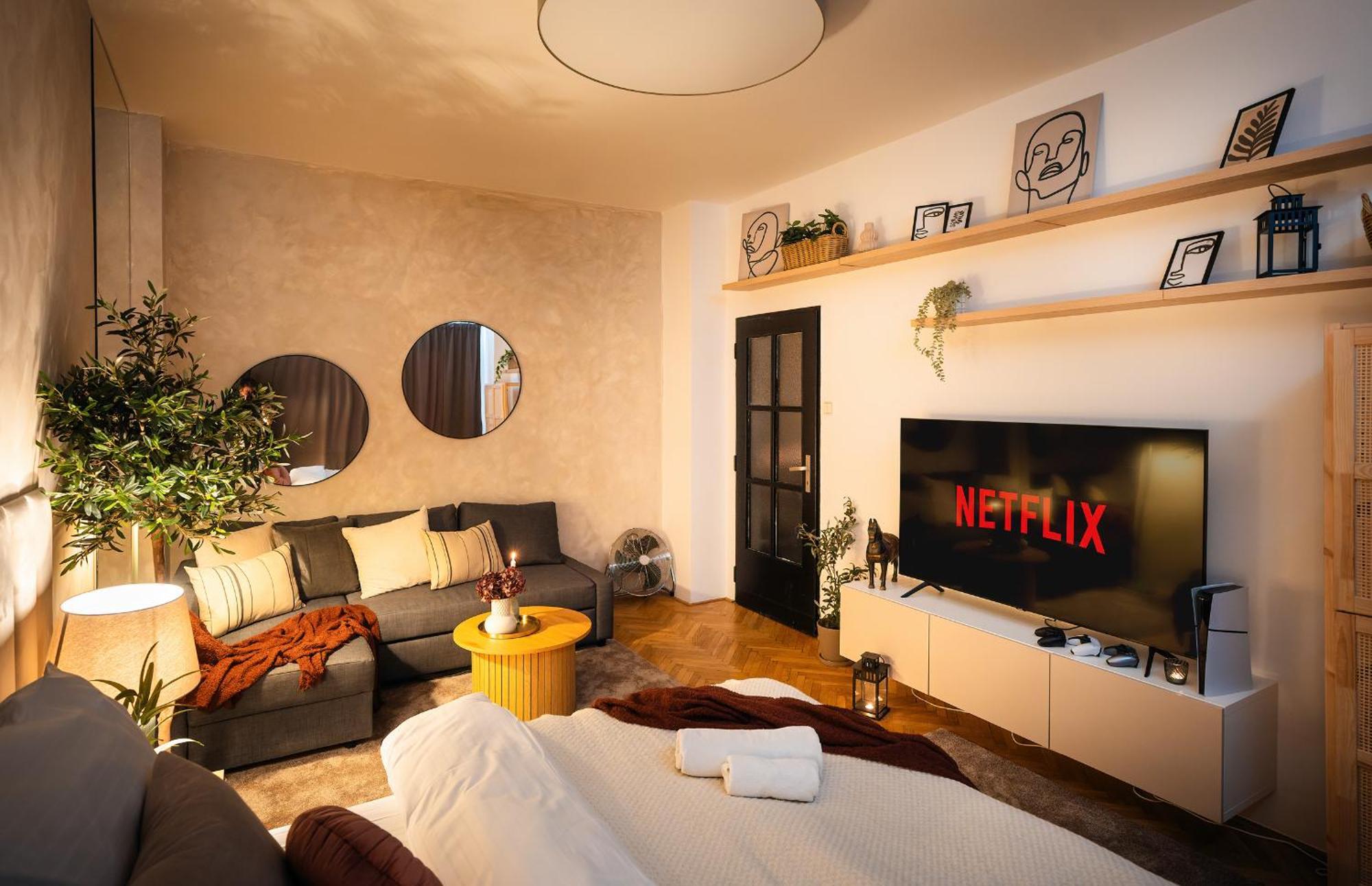 2Br 1,5Bath Chic City Suite Near Wenceslas Square Praha Bagian luar foto